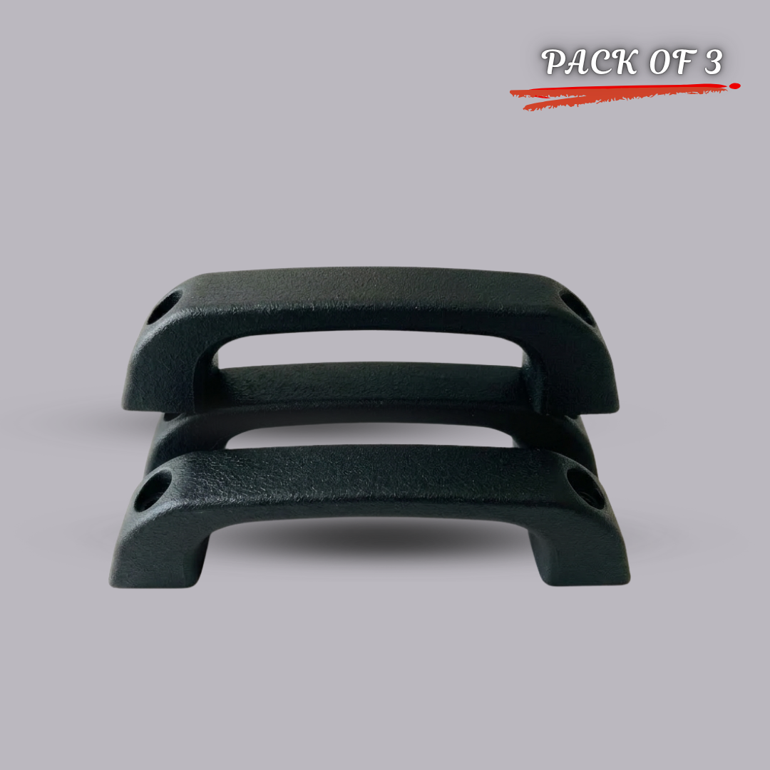 Black Plastic Car Door Handle Set of 3
