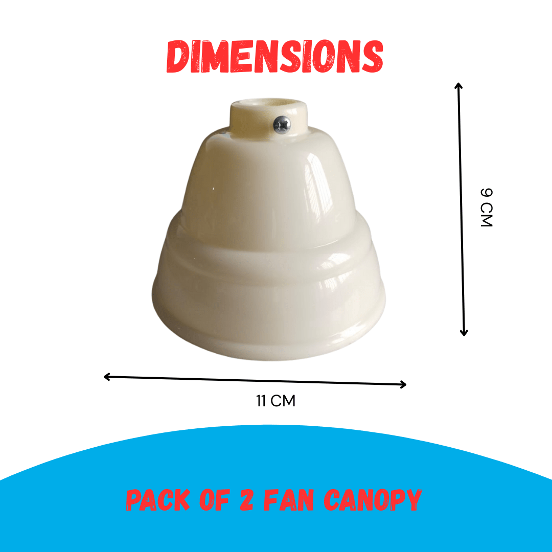 Ceiling Fan Canopy Cover Ivory Small Pack of 2