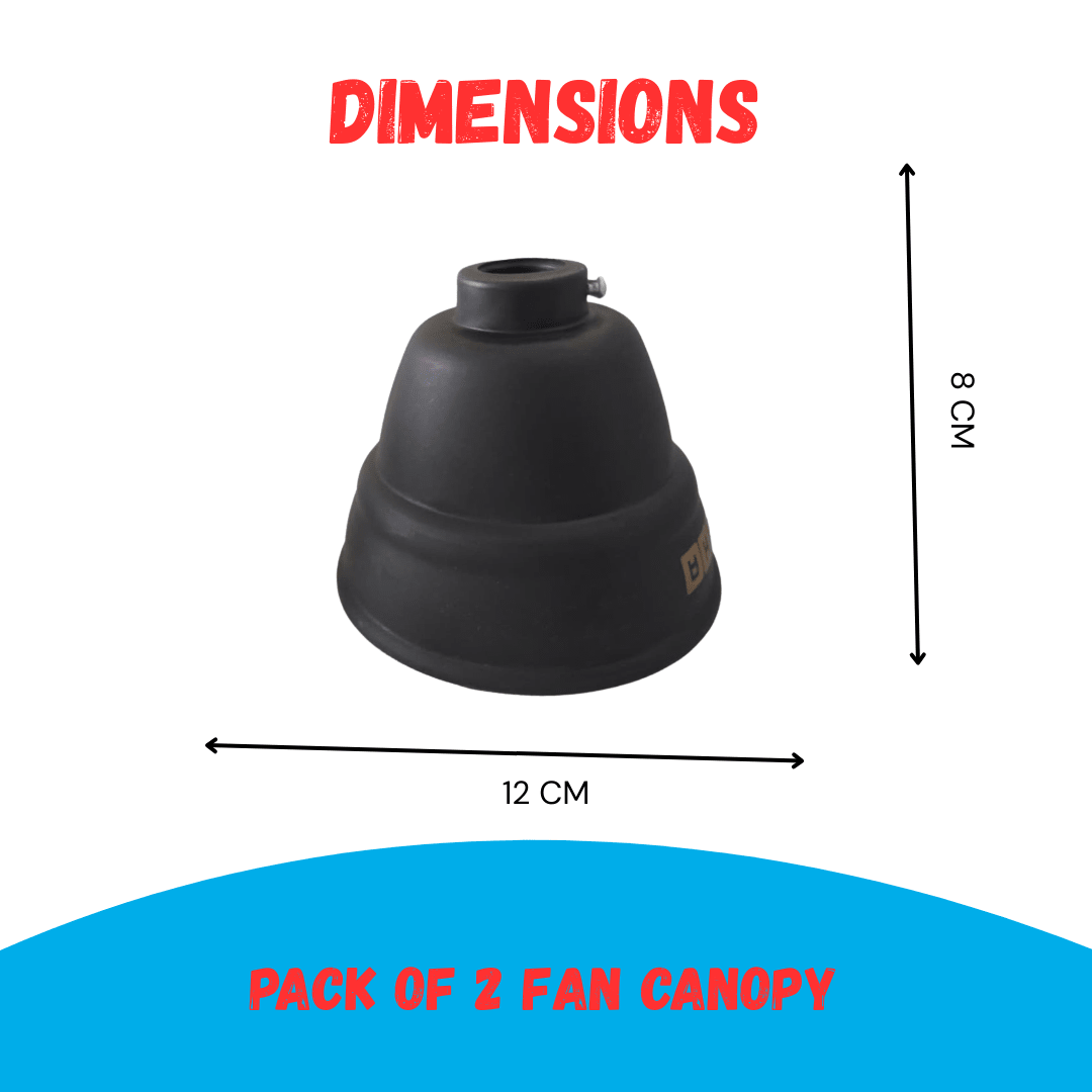 CliqBasket big ceiling fan canopy cover matte black plastic safety fan cover