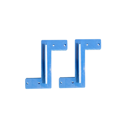 Premium Flange Clamps for Sign Boards | White & Blue Pack of 2
