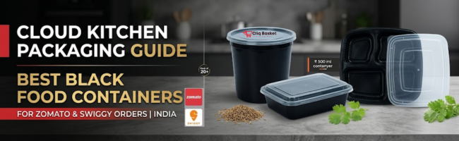 Cloud Kitchen Packaging Guide: Best Black Food Containers for Zomato & Swiggy Orders India 2025