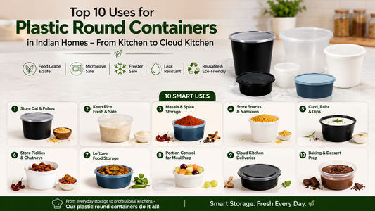 Top 10 Uses for Plastic Round Containers in Indian Homes – From Kitchen to Cloud Kitchen