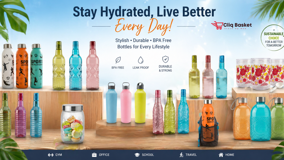Plastic Water Bottles Online in India – Affordable & BPA-Free Options