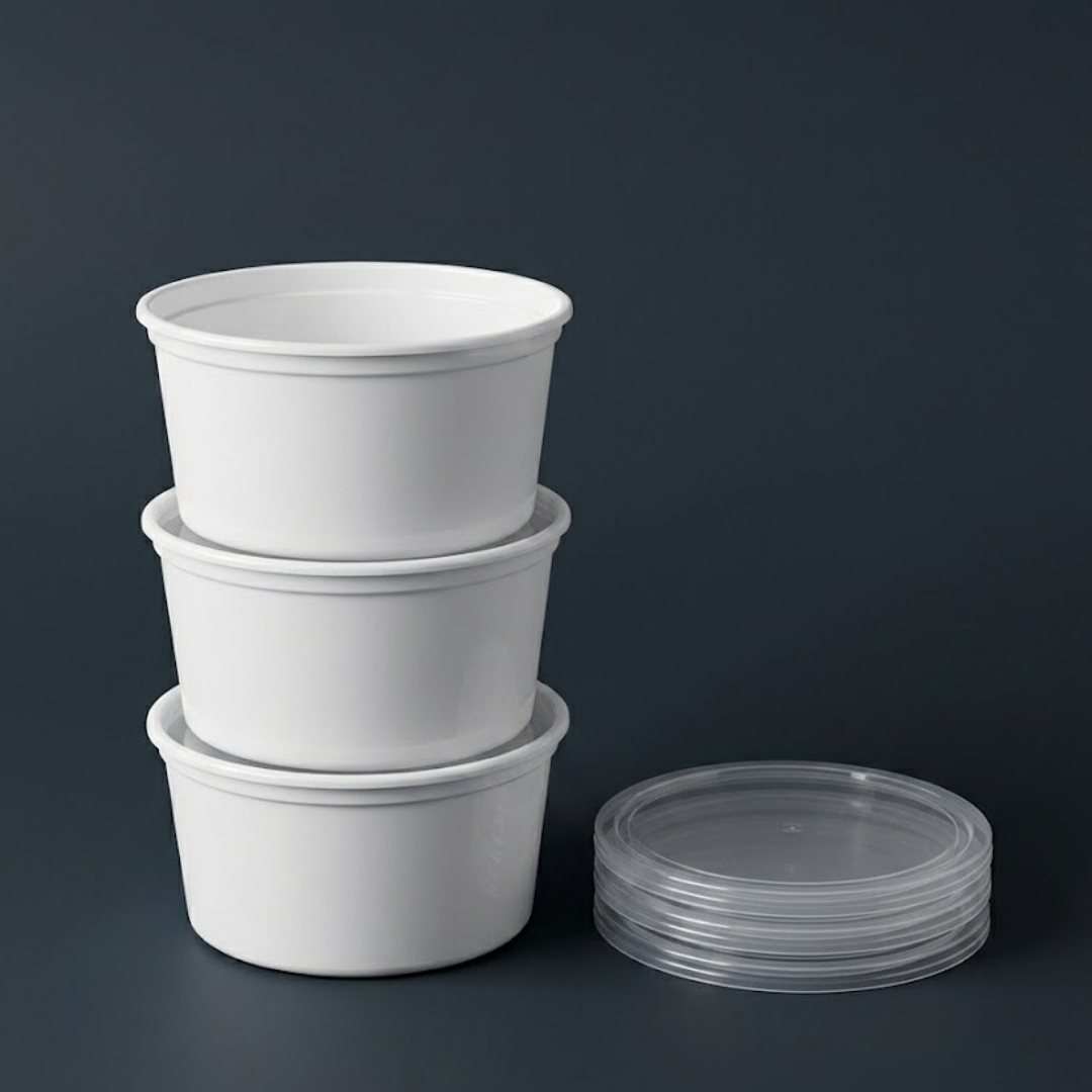 1000ml Round Food Containers Dispossible