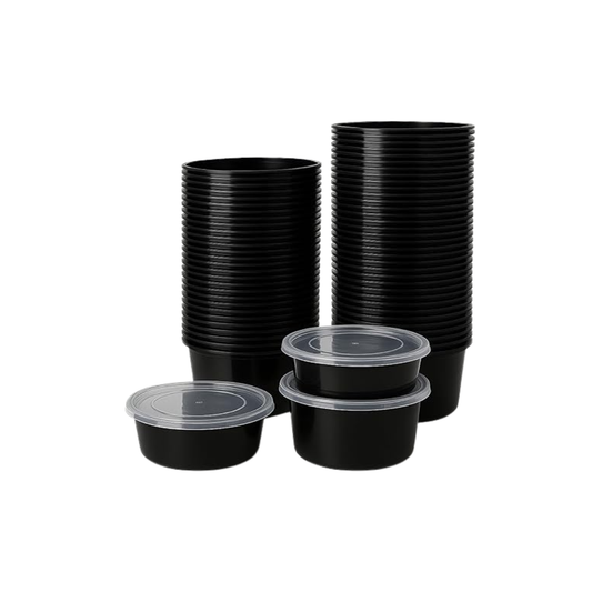 cliqbasket-250ml-round-plastic-container-black-set-20