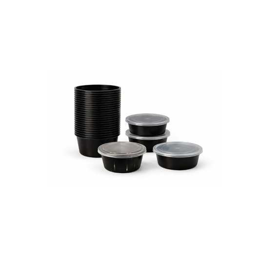 cliqbasket-250ml-round-plastic-container-black-set-10