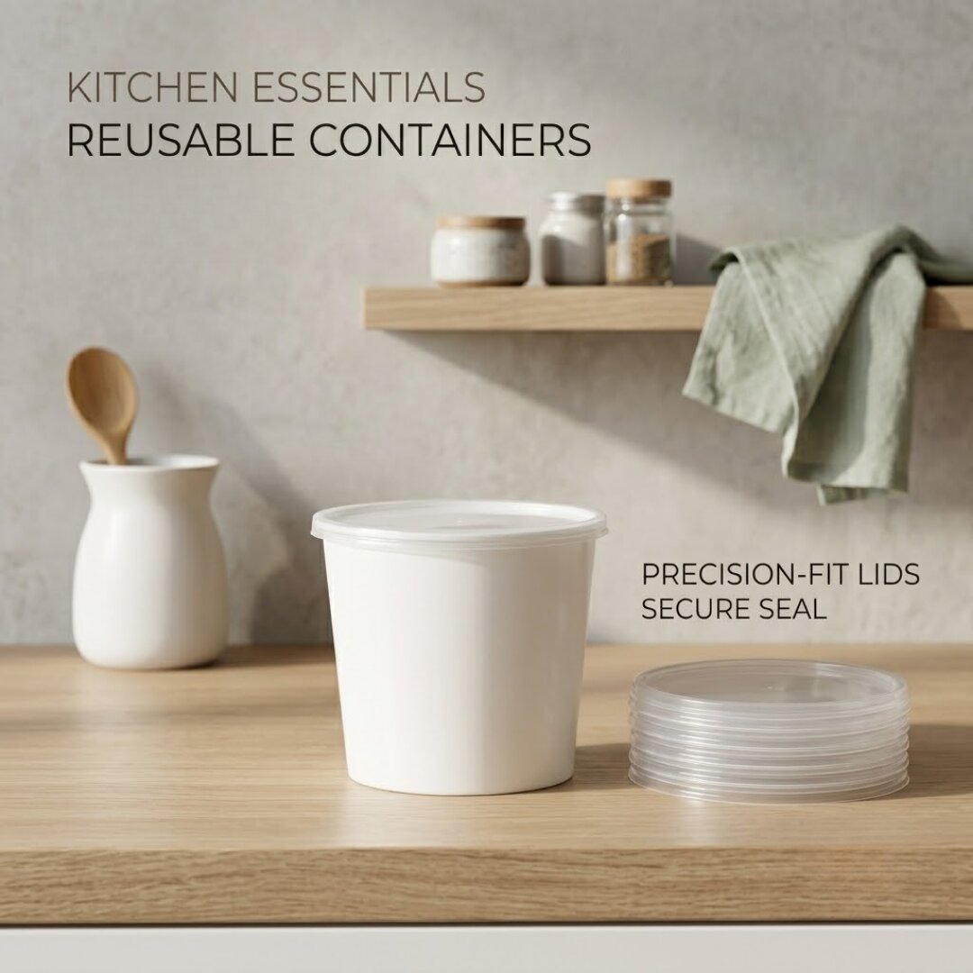 1200 ml Round Plastic Food Container