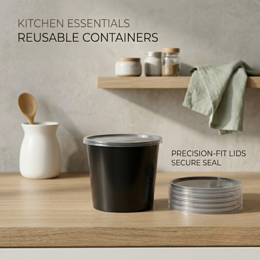 1200 ml Round Plastic Food Container