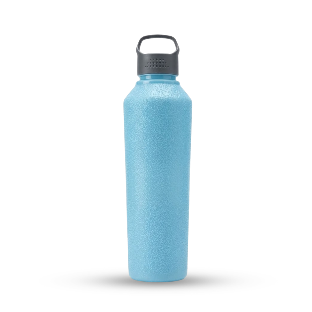 blue plastic water bottle 1000 ml with durable lid reusable bottle for daily use and fridge storage in India
