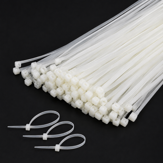 200mm Nylon Cable Ties – Heavy-Duty Self-Locking Zip Ties Pack of 200 | CliqBasket