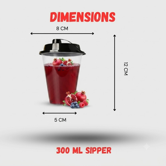 Transparent Sipper Bottle 300ml Multi
