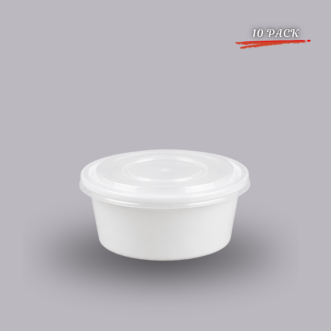 Food Container Round Black 250ml 25pc