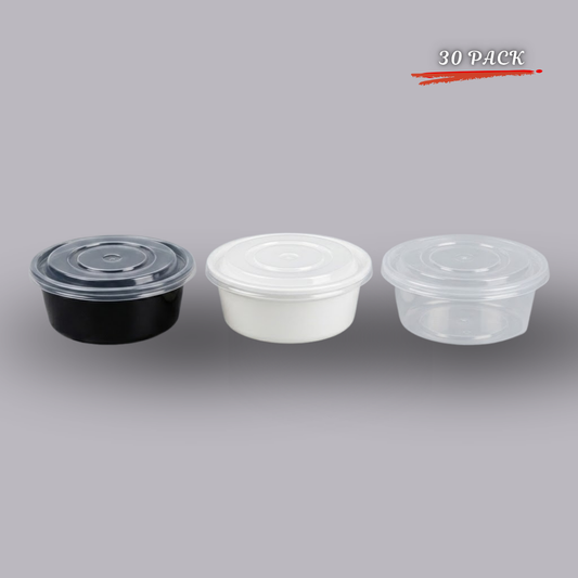 Food Container Combo Round Mixed 250ml Pack of 30