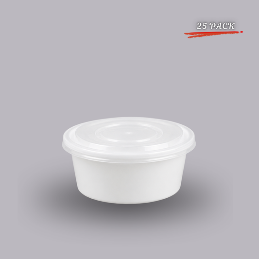 250 ML Food Containers with Lids – Reusable, 25-Pack