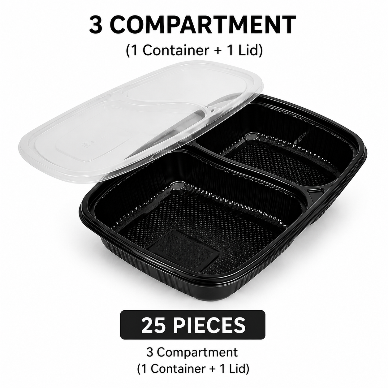 Tiffin & Cloud Kitchen Tray Combo – Meal Tray Combo Pack – 2, 3 & 4 Compartment Trays (75 Pieces) | CliqBasket