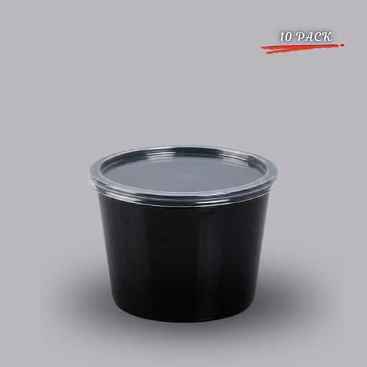 CliqBasket White Plastic Food Containers with Lids  500 ML, 10-Pack – CliqBasket