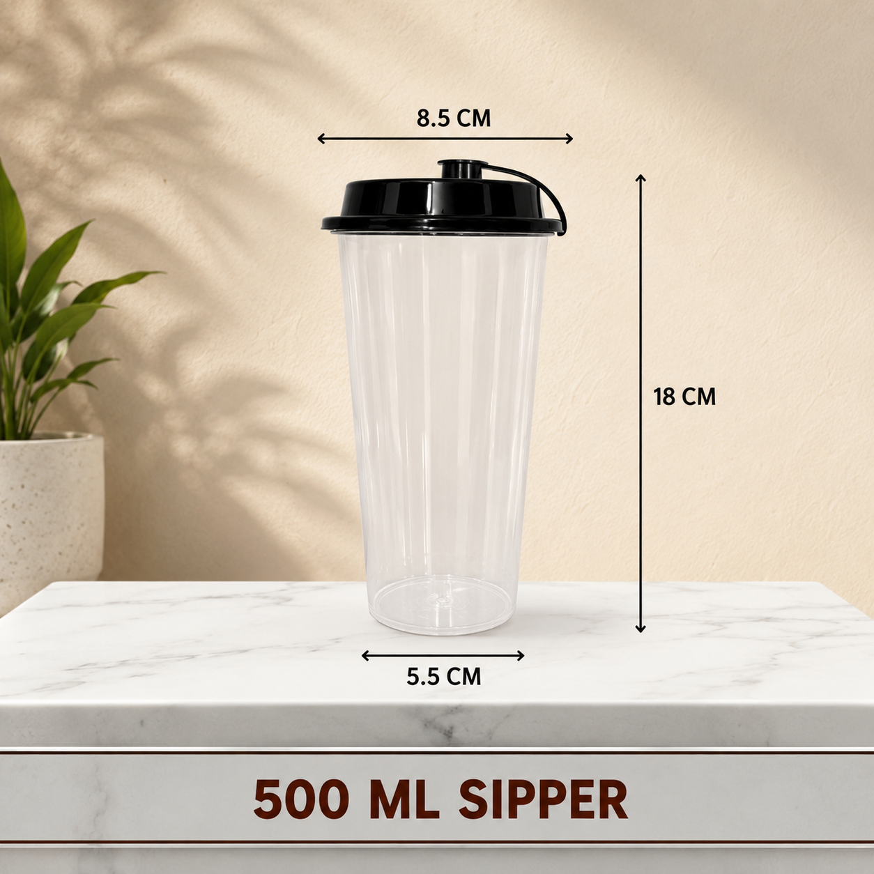 Transparent Sipper Bottle 300ml Multi