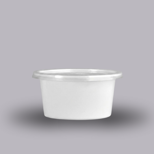 500 GM White Round Container