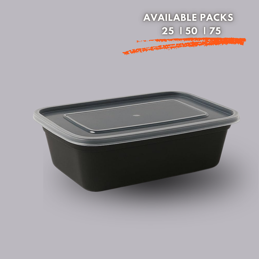 500 ml Rectangular Plastic Food Container with Lid |