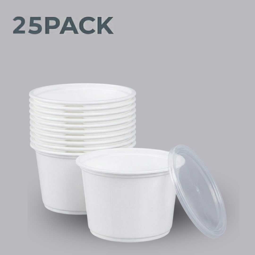 CliqBasket 500 ML Food Storage Containers – Reusable, 25-Pack