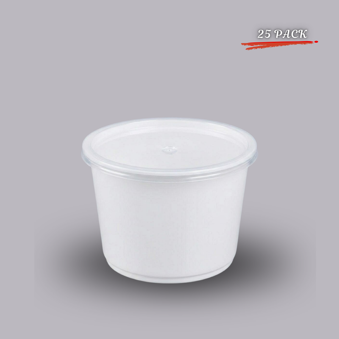 CliqBasket 500 ML Food Storage Containers – Reusable, 25-Pack