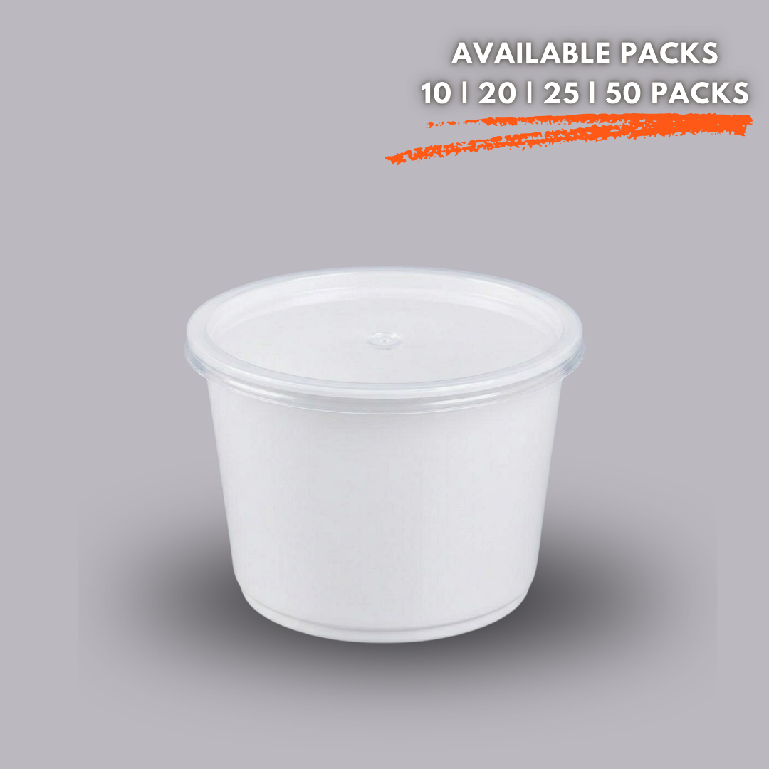 500ml Round Container - Multiple Sizes