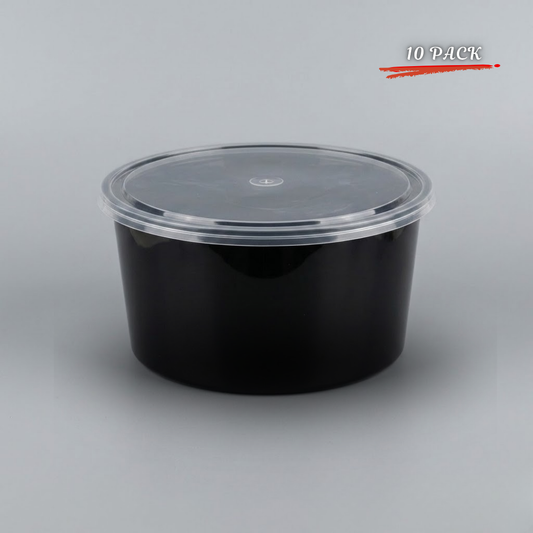 Best 750 ML White Plastic Food Storage Containers with Lids – Reusable, 10-Pack- CliqBasket