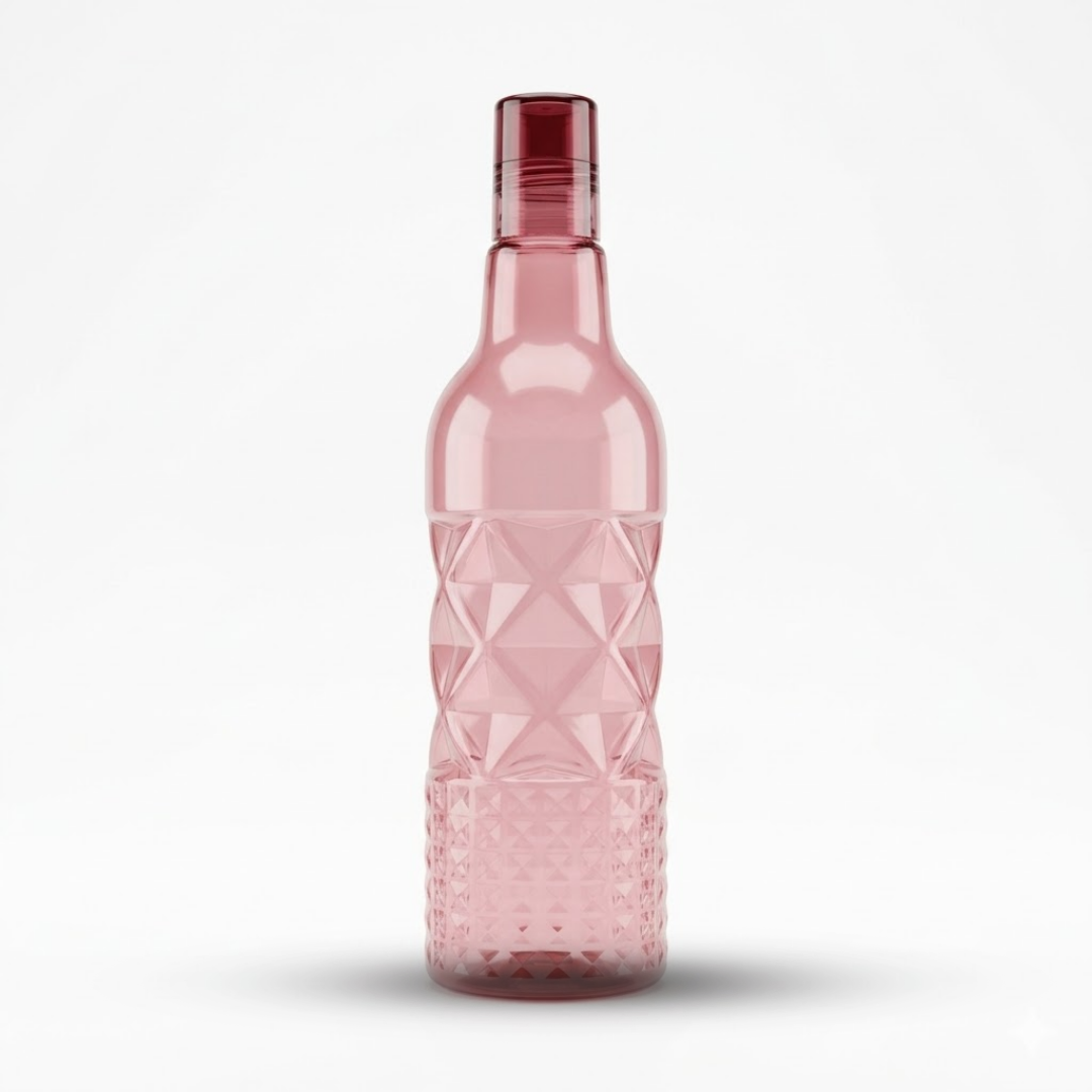 1 litre pink plastic bottle set of 3 multipurpose water bottles for fridge storage and daily drinking