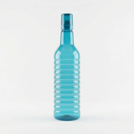 blue reusable water bottles set 3 pack slim household bottles for kitchen and fridge storage