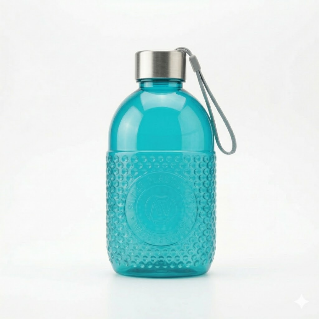 Blue Plastic Water Bottle Set 2pcs 1000 ml – Aqua Plus PET Bottle with Durable Design
