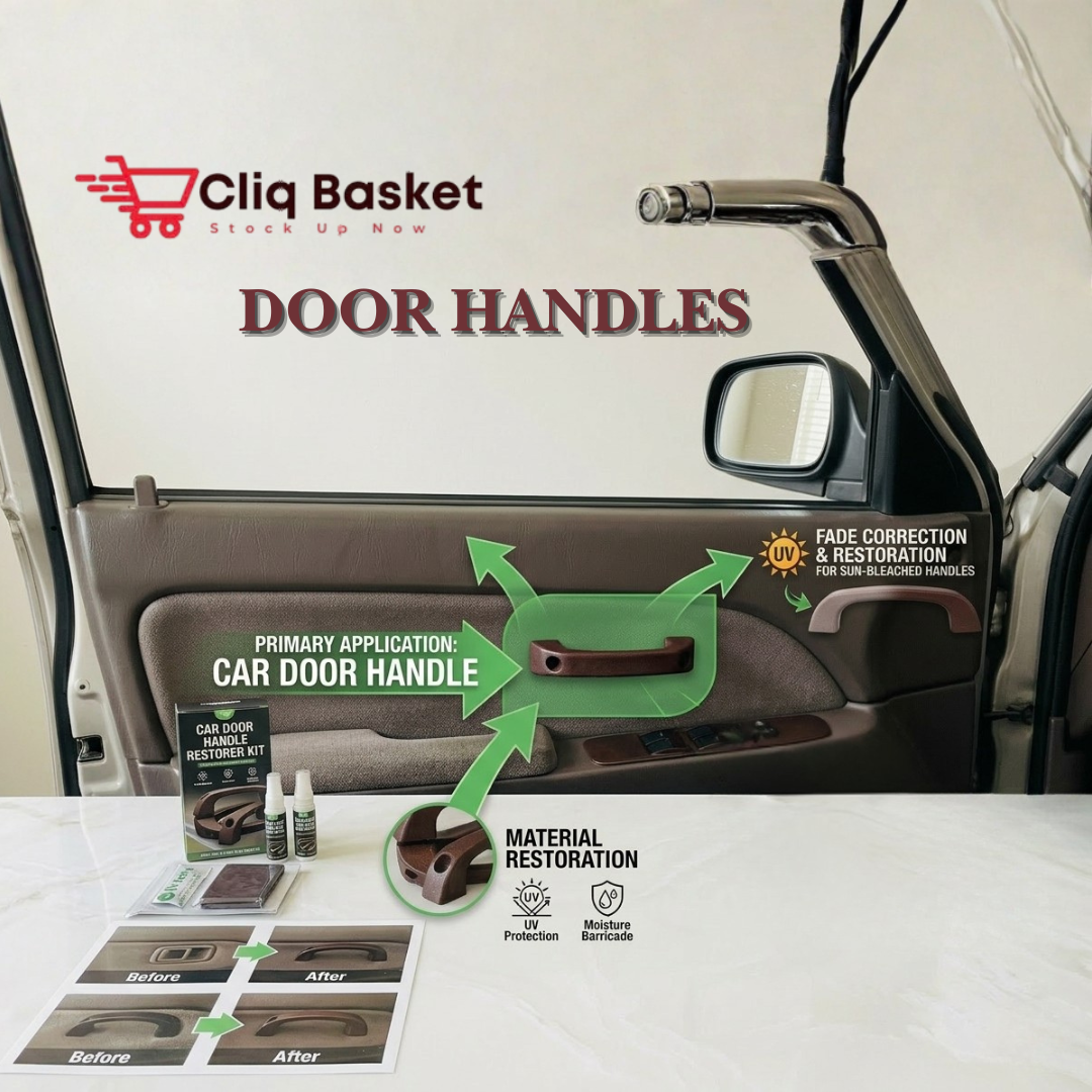 Car door handle brown color set of 3 clicqbasket