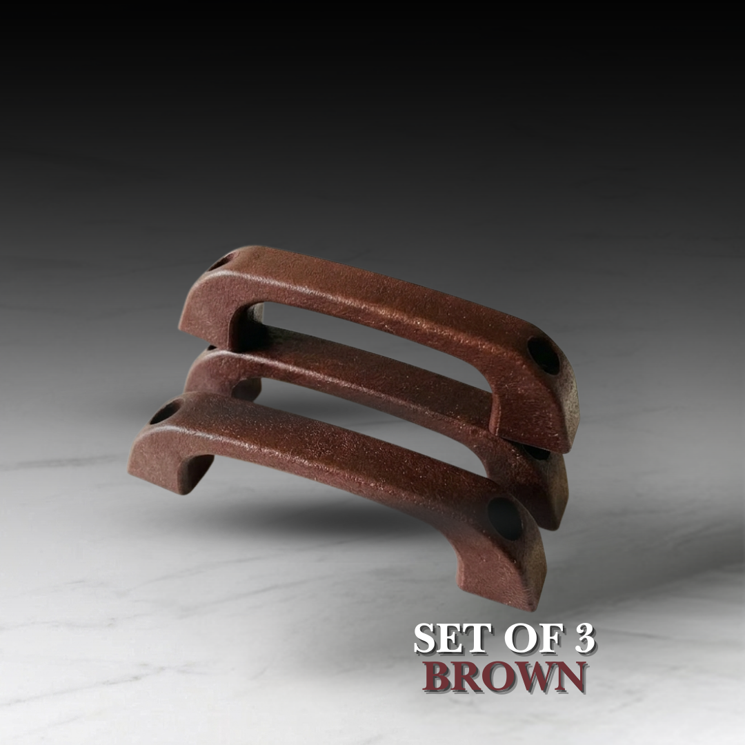 car door handle plastic brown set of 3 -Cliqbasket