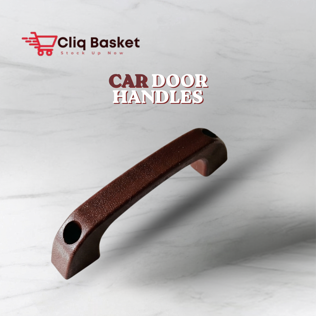plastic brown car door handle set of 3-cliqbakset
