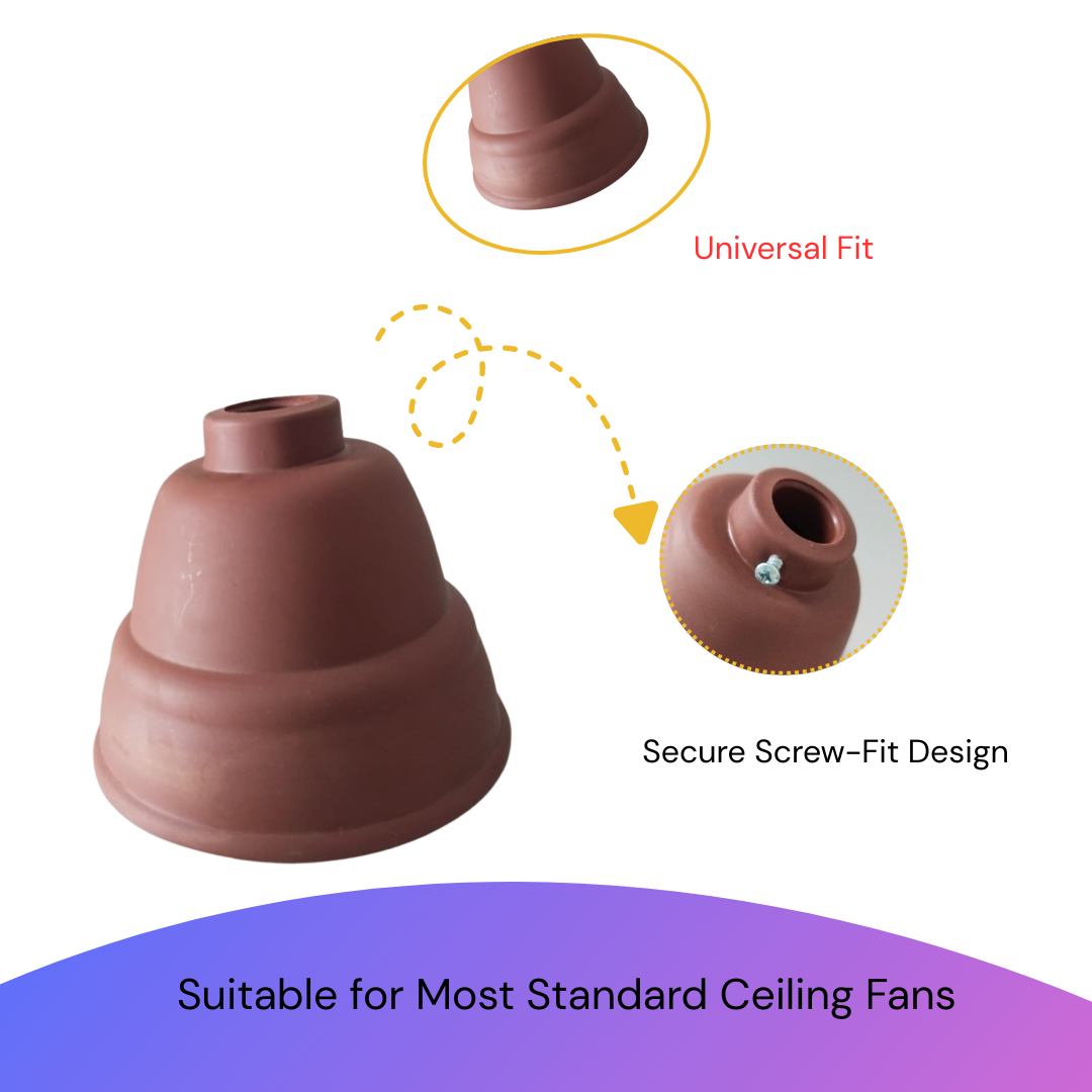 Ceiling fan canopy cover matte brown Small size 
