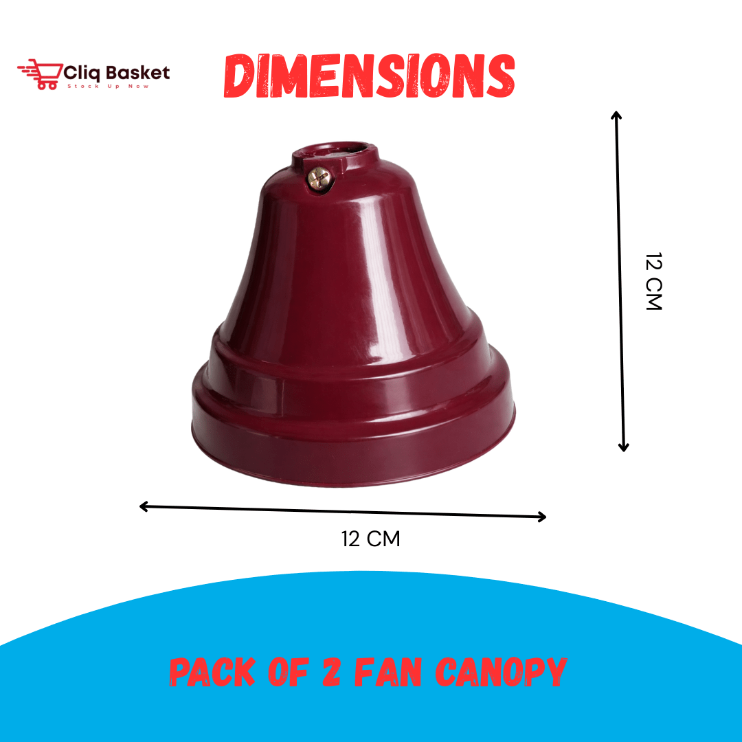 dimensions image of ceiling fan canopy cover pack of 2