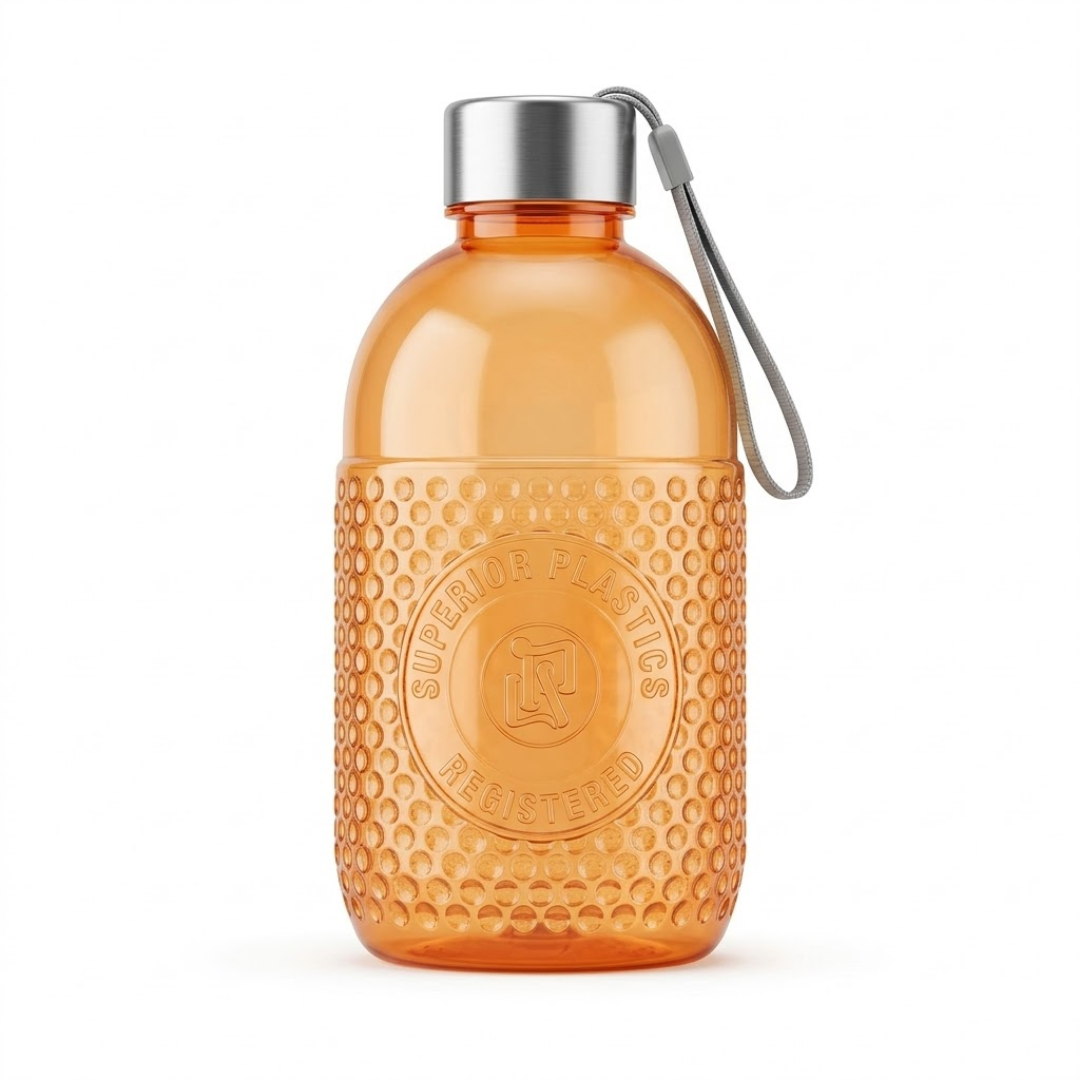 Aqua Plus Orange Bottle Set 2pcs – 1000 ml Reusable Water Bottles for Everyday Use