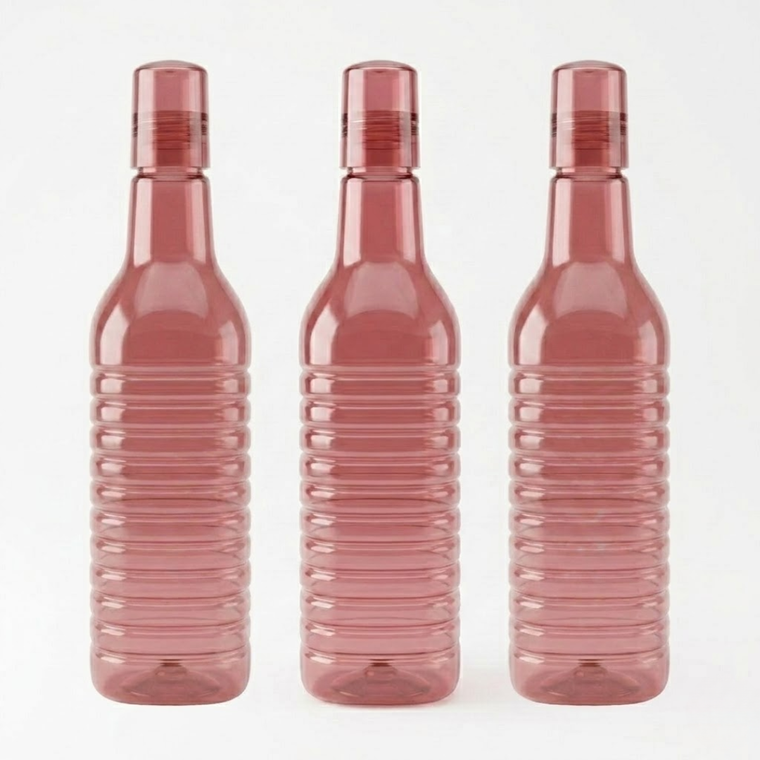 plastic water bottles online red  pack of 3 slim leak proof bottles for home use