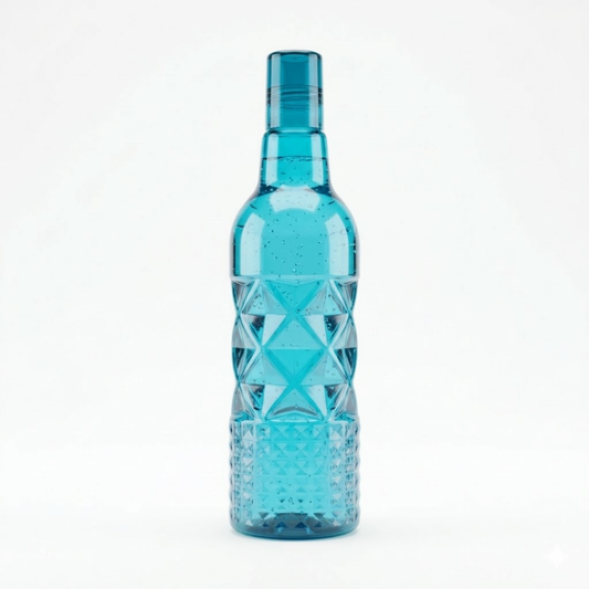 plastic fridge water bottle 3 pack blue 1 litre reusable storage bottles for home use