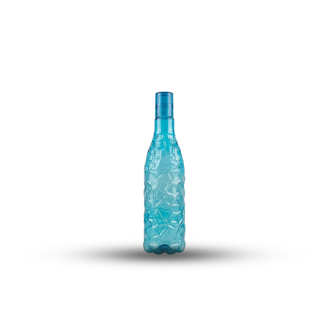 blue jelly design plastic water bottles set 3 pack 1000 ml strong reusable bottles for fridge storage and daily home use in India