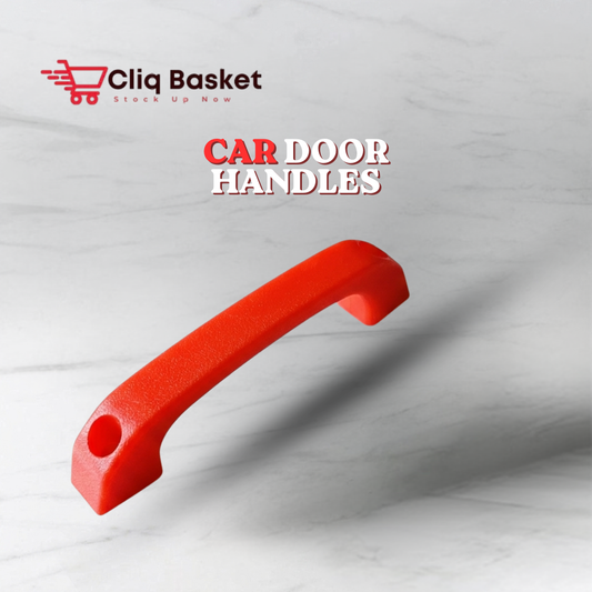 Red plastic car door handle set of 3 interior replacement for vehicle door