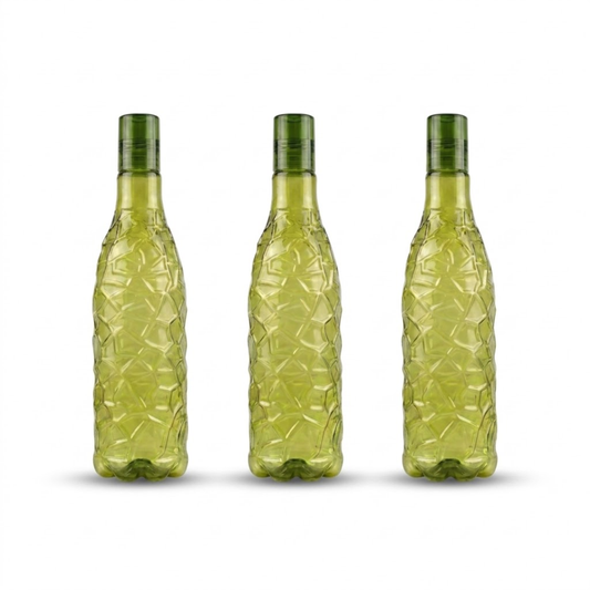 green reusable water bottle set 3 pack cool tower jelly diamond design premium pet bottles