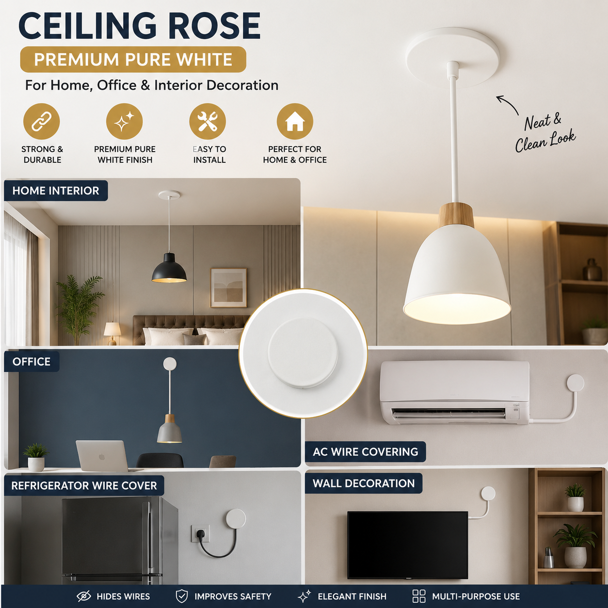 CEILINGROSEPACKOF6USESForhOMEOffice