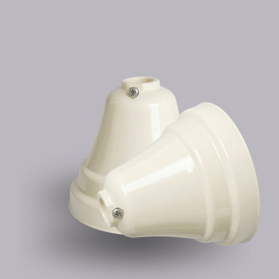 Ivory Ceiling Fan Canopy - Small - 2pc