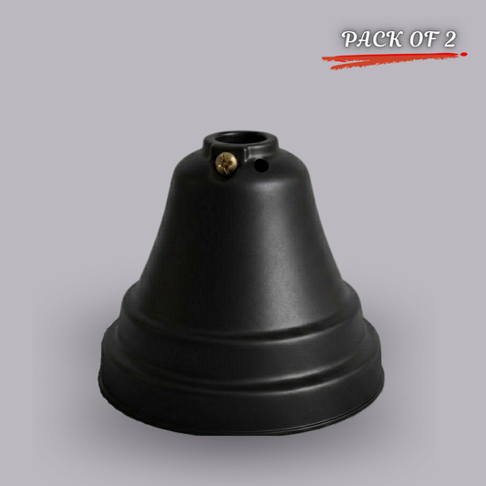 Matte Black Ceiling Fan Canopy Cover – Small Size Fan Safety Cover (Pack of 2) by CliqBasket