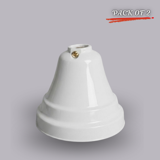 White Ceiling Fan Cups Canopy Cover– BIG (Pack of 2)