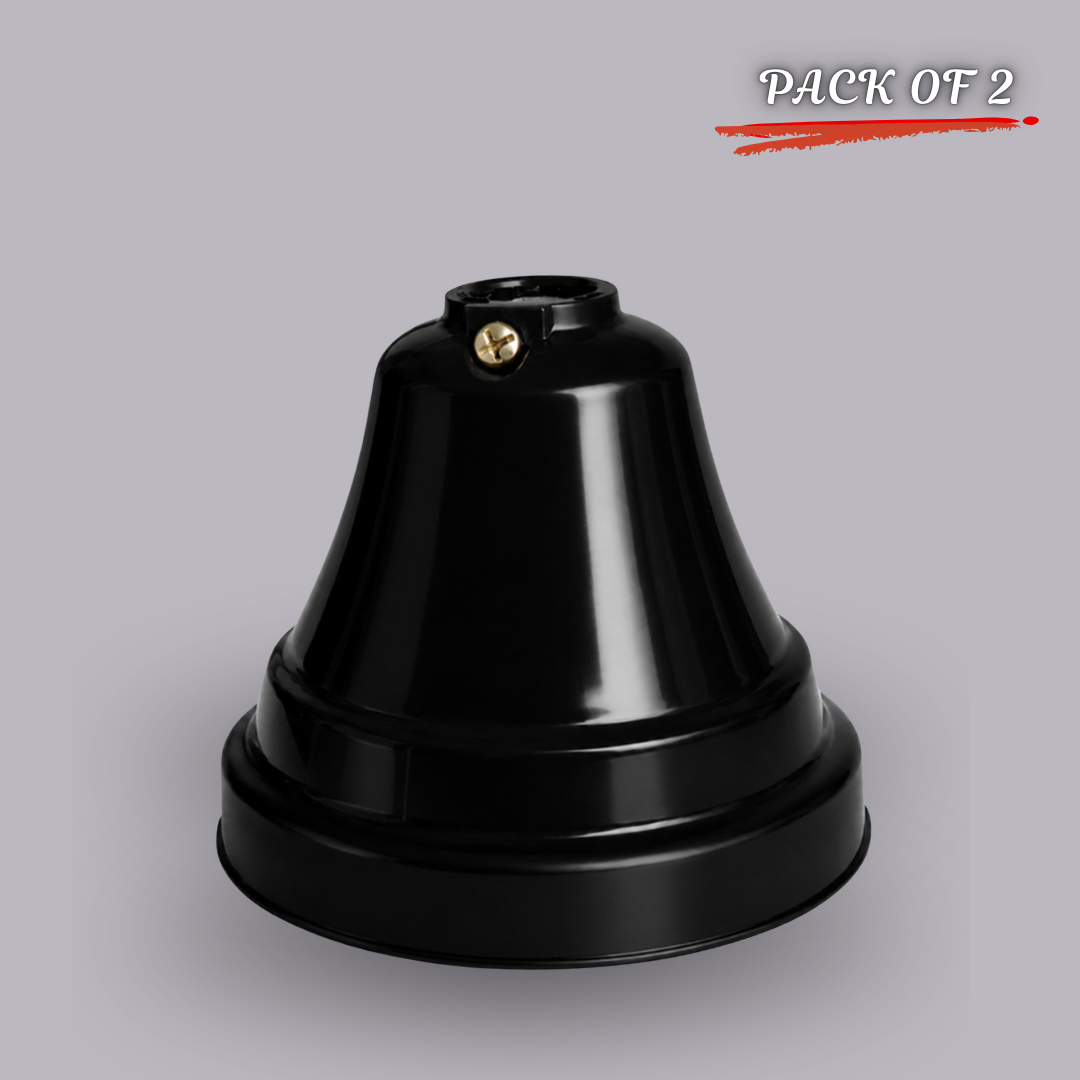 Glossy Black Ceiling Fan Canopy - pack of 2