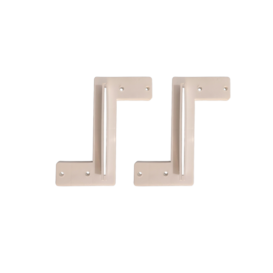 Premium Flange Clamps for Sign Boards | White & Blue Pack of 2