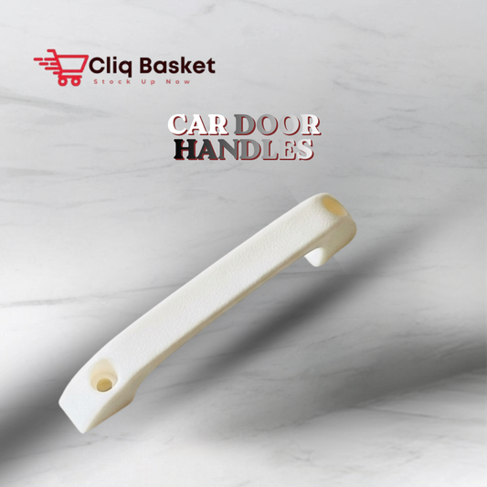 White plastic car door handle set of 3 interior replacement for cars in India