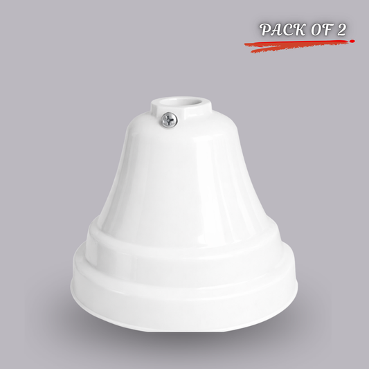 CliqBasket White Ceiling Fan Canopy Cover – Big Size Safety Fan Cover (Pack of 2)